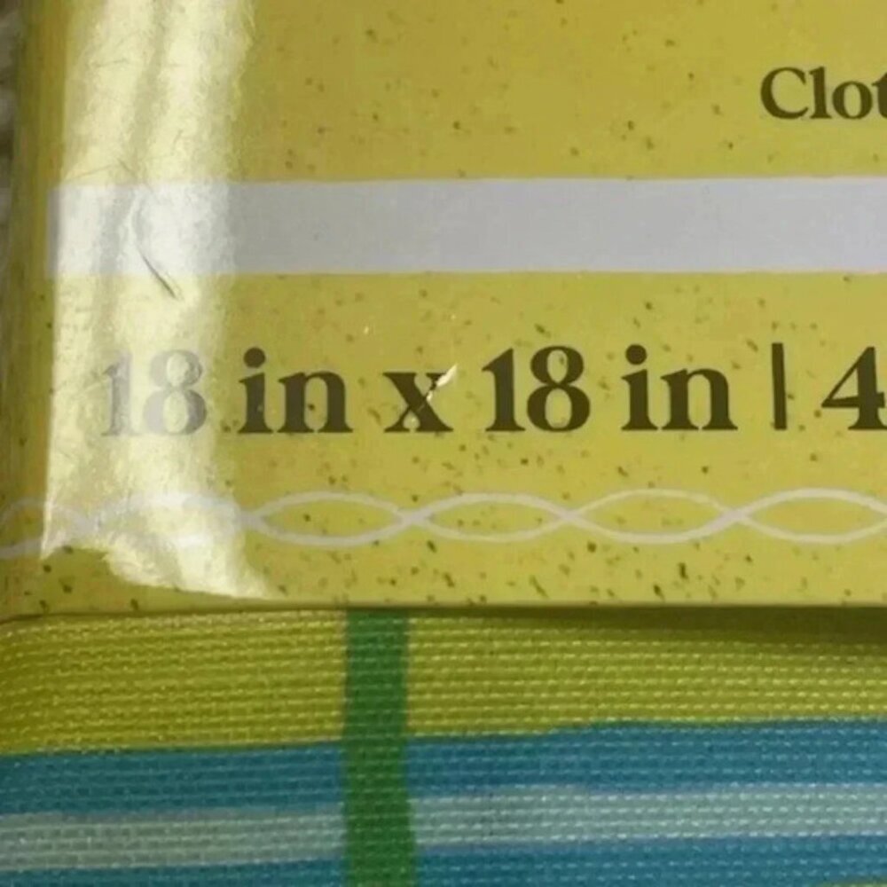 Ashland Cloth Napkins Striped (4) 100% Cotton 20" Black Blue Yellow NEW - Picture 6 of 6